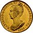 Portugal 4 Escudos (Peca) 1833 KM# 405 Kingdom Milled coinage MARIA II D G PORTUG ET ALGARB REGINA 1834 coin obverse