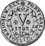 Portugal 5 Reis (V) 1723 KM# 216 Kingdom Milled coinage PORTUGALIAE ET ALGARBIORUM REX V 1735 coin reverse