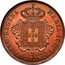Portugal 5 Reis (V Reis) 1850 KM# 1 Prortuguese colony Early coinage MARIA II D G PORTUG ET ALG REGINA coin obverse