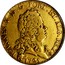 Portugal 8 Escudos (Dobra) 1725 KM# 222.2 Kingdom Milled coinage IOANNES V D G PORT ET ALG REX 1725 coin obverse