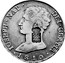 Portugal 870 Reis ND INCM KM# 440.36 Kingdom Countermarked coinage (870 Reis) DEI GRATIA 1810 IOSEPH NAP coin obverse
