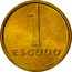 Portugal Escudo 1984 KM# 614 Republic 1 ESCUDO coin reverse