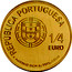 Portugal 1/4 Euro Antonio Vieira 2011 KM# 805 REPÚBLICA PORTUGUESA 1/4 EURO A. MARINHO INCM AU 999‰ 1/20 OZ coin obverse