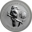 Australia 1 Dollar Kookaburra - Privy Aries 2005 KM# 883.2 THE AUSTRALIAN KOOKABURRA 2005 1 OZ. 999 SILVER coin reverse