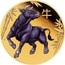 Australia 100 Dollars The Ox. Coloured 2021 P UNC - Coloured 牛 OX 2021 P IJ coin reverse