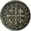Portugal 100 Reis Countermarked issue over 1/2 Tostao Portugal ND (1887)  IN HOC SIGNO VINCES coin obverse