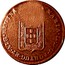 Portugal 20 Reis Countermarked issue over 20 Reis Maria II Mozambique ND (1871)  MARIA II D G PORTUG ET ALG REGINA coin reverse