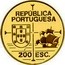 Portugal 200 Esc 450th Anniversary Discovery of California 1992 Proof KM# 661b REPÚBLICA PORTUGUESA 200 ESC. coin obverse