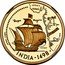 Portugal 200 Esc 500th Anniversary of the Discovery of India 1998 Proof KM# 712b 1498 F.BRANCO INCM INDIA ISABEL C VASQUO DAGAMA coin reverse
