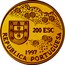 Portugal 200 Esc History of Japam 1997 Proof KM# 698b REPUBLICA PORTUGUESA 1997 J 200 ESC coin obverse