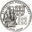 Portugal 200 Escudos Ferdinand Magellan 2000 Proof KM# 731c REPUBLICA PORTUGUESA 200 ESC S MACHADO ANO 2000 coin obverse