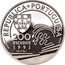 Portugal 200 Escudos 1991 Proof KM# 658c Republic REPÚBLICA PORTUGUESA 200 ESCUDOS 1991 PD 1 OZ INCM A MARINHO coin obverse