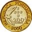 Portugal 200 Escudos Sidney Olympics 2000 INCM KM# 726 REPUBLICA PORTUGUESA 200 ESCUDOS NOGUEIRA DA SILVA INCM 2000 coin obverse
