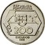 Portugal 200 Escudos Westward Navigation 1991 KM# 659 REPUBLICA PORTUGUESA 200 ESCUDOS INCM D'EÇA 1991 coin obverse