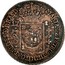 Portugal 200 Reis Countermark issue over 160 Reis Maria I & Pedro III Brazil ND (1887)  MARIA I E PETRUS III D PORT REGES E BRAS D 17 84 160 coin obverse