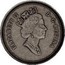Canada 25 Cents 90th Anniversary of Royal Canadian Mint. Matte 1998 KM# 312 ELIZABETH II D G REGINA coin obverse