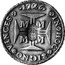 Portugal 4 Cruzados Countermarked on Brazil 20000 Reis KM# 117 1834 KM# 467 IN HOC SIGNO VINCES 1726 coin obverse