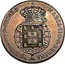 Portugal 40 Reis Countermarked over 1/2 Macuta Angola ND (1871)  MARIA II D G REGINA PORTUG ET D GUINEÆ coin reverse