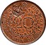 Portugal 40 Reis Countermarked over 20 Reis ND (1871)  PORTUGALIÆ ET ALGARBIORUM REX 20 1865 coin obverse