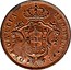 Portugal 40 Reis Countermarked over 20 Reis ND (1871)  LUDOVICUS DEI GRATIA coin reverse
