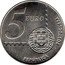 Portugal 5 Euro 150th Anniversary of the First Portuguese Stamp 2003 INCM KM# 749 5 EURO REPÚBLICA PORTUGUESA coin obverse