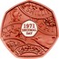 UK 50 Pence 50th Anniversary of Decimal Day. Strike on the Day 2021 Proof SHILLIN ALF SHI 1971 DECIMAL DAY DME D I coin reverse
