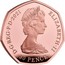 UK 50 Pence 50th Anniversary of Decimalisation 2021 ELIZABETH II D G REG F D 2021 50 PENCE coin obverse