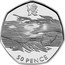 UK 50 Pence Aquatics - Swimmer Face Error 2011 50 PENCE coin reverse