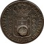 Portugal 600 Reis Countermarked issue over 640 Reis Brazil ND (1887)  MARIA I Æ PETRUS III D G PORT REGES Æ BRAS D 17 80 640 coin obverse