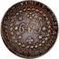 Portugal 600 Reis Luis I Countermarked issue over 640 Reis Pedro I Brazil ND (1887)  Countermarked over different dates PETRUS.I.D.G.CONST.IMP.ET.PERP.BRAS.DEF 640 1825.R coin obverse