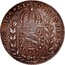 Portugal 600 Reis Luis I Countermarked issue over 640 Reis Pedro I Brazil ND (1887)  Countermarked over different dates IN HOC SIGNO VINCES coin reverse