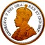 Canada Dollar 100th Anniversary of Bluenose. Gilded 2021 Proof GEORGIVS V DEI GRA REX ET IND IMP coin obverse