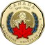 Canada Dollar 75th Anniversary of the UN Charter. Coloured 2020  CANADA 1945 - 2020 JK UN CHARTER CHARTRE DE L'ONU coin reverse