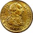Spain 1/2 Escudo Charles III 1772 PJ KM# 415.1 CAROLUS III D G HISP R 1772 coin obverse