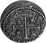 Spain 1/2 Real Philip IV 1627 P KM# 89 HISPANIARVM REX 1617 coin reverse