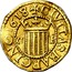 Spain 1/3 Trentin Philip III 1618 B KM# 5 CIVITAS BARCINO 1618 XI R coin reverse