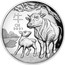 Australia 1 Dollar Year of the Ox. High Relief 2021 P Proof High Relief 牛 OX 2021 P IJ coin reverse