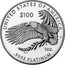 USA 100 Dollars An Eagle 2021 Proof UNITED STATES OF AMERICA $100 W DE 1 OZ. PLM .9995 PLATINUM coin reverse