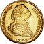 Spain 2 Escudos KM# 417.2 Milled Real Coinage CAROL III D G HISP ET IND R 1776 coin obverse