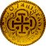 Spain 2 Escudos Valencia 1707 V F KM# 282 HISPANIARUM REX 1707 V 2 F 2 coin reverse