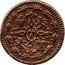 Spain 2 Maravedis Fernando VII Jubia 1819 J KM# 488 coin reverse