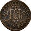 Spain 2 Maravedis Madrid 1710 KM# 285.1 HISPANIARVM REX PHS M V II coin obverse
