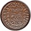 Spain 4 Maravedis Felipe V Segovia 1742 KM# 365 PHILIP V D G HISP REX 4 coin obverse