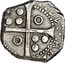 Spain 5 Reales (Besalu) KM# 60 OPIDVM BISVLDVNENSE 1642 coin reverse