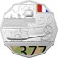 Australia 50 Cents 100 Years RAAF - Bell Iroquois Helicopter 2021 BELL 1962 - 1989 IROQUOIS 50 ROYAL AUSTRALIAN AIR FORCE CENTENARY coin reverse