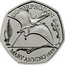 UK 50 Pence Dimorphodon 2021 DIMORPHODON MARY ANNING 1828 coin reverse