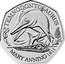 UK 50 Pence Temnodontosaurus 2021 TEMNODONTOSAURUS MARY ANNING 1811 coin reverse