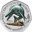 UK 50 Pence Temnodontosaurus. Coloured 2021 TEMNODONTOSAURUS MARY ANNING 1811 coin reverse