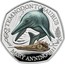 UK 50 Pence Temnodontosaurus. Coloured 2021 TEMNODONTOSAURUS MARY ANNING 1811 coin reverse