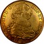 Spain 8 Escudos Carlos III 1786 DV KM# 409.1a CAROL III D G HISP ET IND R 1786 coin obverse
